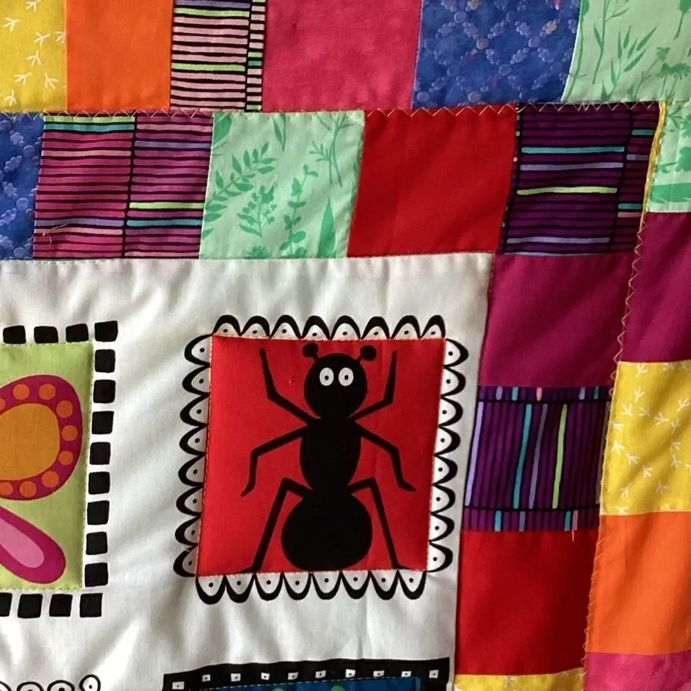 NWT. Girls Love Bugs Too! Hand Crafted Children’s Quilt
